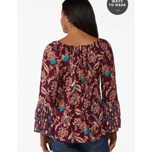 Square Neck Bell Sleeve Top